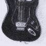12263 - Guitar I by Mercana Studio a Hand Embellished Textured Framed Art Print Matted under Glass