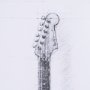 12263 - Guitar I by Mercana Studio a Hand Embellished Textured Framed Art Print Matted under Glass