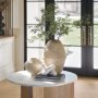 70214 - Ritu Small Beige Paper Mache Pot Vase