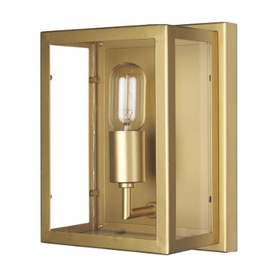 70446 - Cairn Brushed Gold Metal w/ Glass 1-Light Wall Sconce