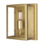 70446 - Cairn Brushed Gold Metal w/ Glass 1-Light Wall Sconce