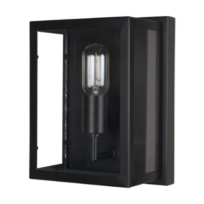 70447 - Cairn Matte Black Metal w/ Glass 1-Light Wall Sconce