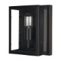 70447 - Cairn Matte Black Metal w/ Glass 1-Light Wall Sconce