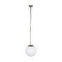70439 - Edie Brushed Gold Metal w/ Frosted Glass Globe 1-Light Pendant