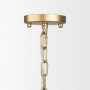 70439 - Edie Brushed Gold Metal w/ Frosted Glass Globe 1-Light Pendant