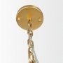 70439 - Edie Brushed Gold Metal w/ Frosted Glass Globe 1-Light Pendant