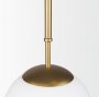 70439 - Edie Brushed Gold Metal w/ Frosted Glass Globe 1-Light Pendant