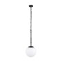 70457 - Edie Matte Black Metal w/ Frosted Glass Globe 1-Light Pendant