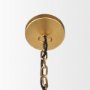 70100 - Karina 24" Round Brass-tone Hammered Metal Dome  Pendant Light