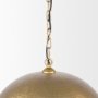 70100 - Karina 24" Round Brass-tone Hammered Metal Dome  Pendant Light