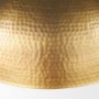 70100 - Karina 24" Round Brass-tone Hammered Metal Dome  Pendant Light