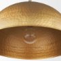 70100 - Karina 24" Round Brass-tone Hammered Metal Dome  Pendant Light