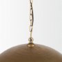 70101 - Karina 36" Round Brass-tone Hammered Metal Dome Pendant Light