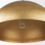 70101 - Karina 36" Round Brass-tone Hammered Metal Dome Pendant Light