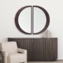 70139 - Celeste Dark Brown Wood Large Mirror