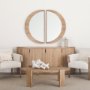 70142 - Celeste Light Brown Wood Large Mirror
