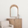 70143 - Celeste Light Brown Wood Arched Mirror