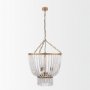 70368 - Rhone Gold Metal and Wood Beaded Chandelier