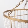 70368 - Rhone Gold Metal and Wood Beaded Chandelier