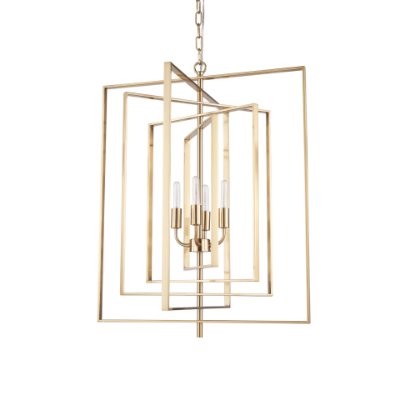 70448 - Colleen Antiqued Gold Metal 4-Light Chandelier