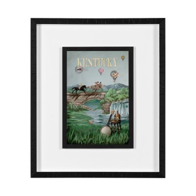 14997 - Kentucky Go USA (M) by Mercana Studio a Framed Art Print Matted under Glass