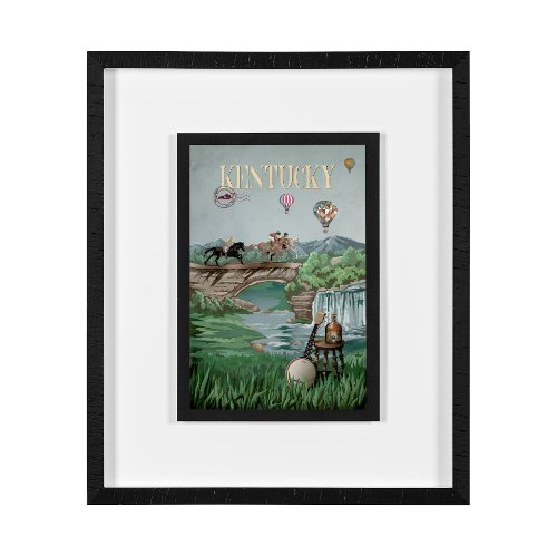 14997 - Kentucky Go USA (M) by Mercana Studio a Framed Art Print Matted under Glass
