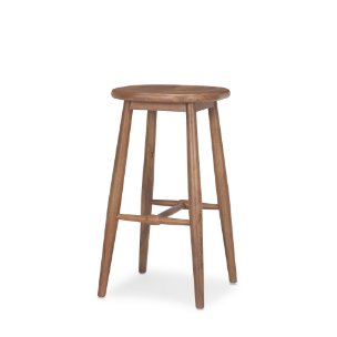 Ernest Backless 30in Seat Bar Stool | Medium Brown