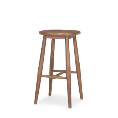 70591 - Ernest Medium Brown Wood Bar Stool