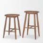 70591 - Ernest Medium Brown Wood Bar Stool