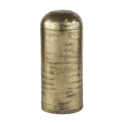 70593 - Quonset Extra Tall Brass Finished Aluminum Metal Pillar Object