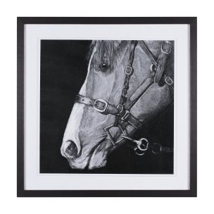 Equestrian Portrait by Mercana Studio Hand Embellished Textured Framed Photo Art Print Matted under 