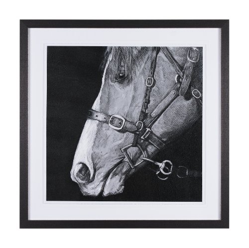 14972 - Equestrian Portrait by Mercana Studio Hand Embellished Textured Framed Photo Art Print Matted under 
