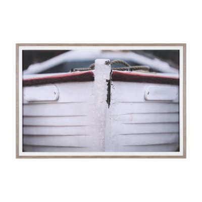 14980 - Waiting for the tide by Mercana Studio Hand Embellished Textured Framed Photo Art Print Matted under