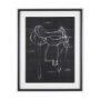 14984 -  Horse Seat Black II by Mercana Studio a Hand Embellished Textured Framed Art Print
