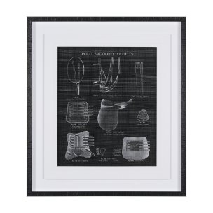 Equestrian Riding IIBW by Mercana Studio Hand Embellished Framed Art Print Matted under Glass