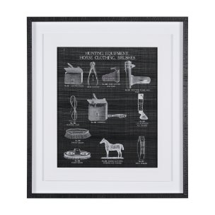 Equestrian Riding IV BW Horse by Mercana Studio Hand Embellished Framed Art Print Matted under Glass