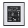 14988 - Equestrian Riding IV BW Horse by Mercana Studio Hand Embellished Framed Art Print Matted under Glass