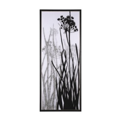 102586-FL - Floral Silhouette I by Mercana Studio a Hand Embellished Textured Framed Canvas