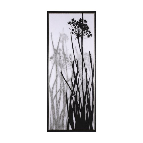 102586-FL - Floral Silhouette I by Mercana Studio a Hand Embellished Textured Framed Canvas