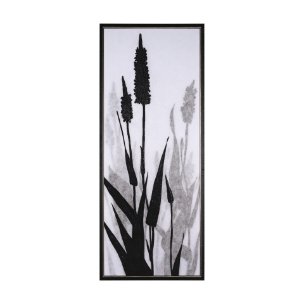 Floral Silhouette II by Mercana Studio a Hand Embellished Textured Framed Canvas