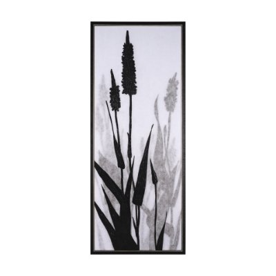 102587-FL - Floral Silhouette II by Mercana Studio a Hand Embellished Textured Framed Canvas
