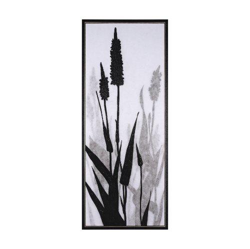 102587-FL - Floral Silhouette II by Mercana Studio a Hand Embellished Textured Framed Canvas