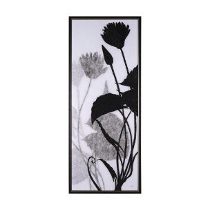 Floral Silhouette III by Mercana Studio a Hand Embellished Textured Framed Canvas