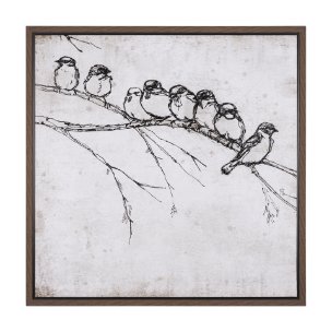 Waiting for spring I by Mercana Studio a Hand Embellished Textured Framed Canvas