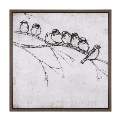 102589-FL - Waiting for spring I by Mercana Studio a Hand Embellished Textured Framed Canvas