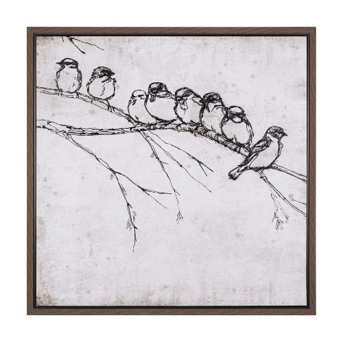 102589-FL - Waiting for spring I by Mercana Studio a Hand Embellished Textured Framed Canvas