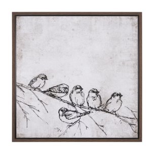 Waiting for spring II by Mercana Studio a Hand Embellished Textured Framed Canvas