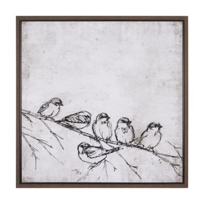 102590-FL - Waiting for spring II by Mercana Studio a Hand Embellished Textured Framed Canvas