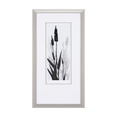 15011 - Floral Silhouette II by Mercana Studio Hand Embellished Textured Framed Art Print Matted under Glass