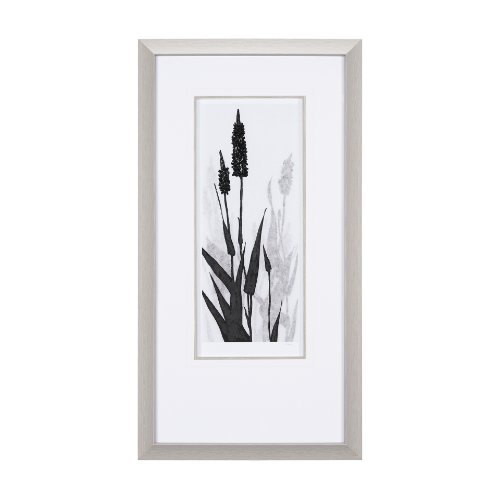 15011 - Floral Silhouette II by Mercana Studio Hand Embellished Textured Framed Art Print Matted under Glass